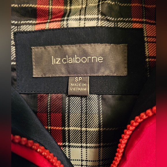 Liz Claiborne Lightweight Jacket,  Size SP,  Red. Removable Hood. - Picture 3 of 6